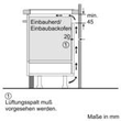PXY801KW1E Bosch Induktionskochfeld Glaskeramik 80cm flächenbündig Produktbild Back View S