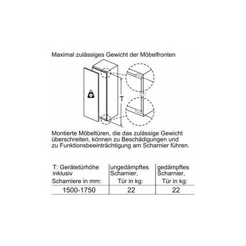 KIF81PFE0 Bosch Einbau Kühlschrank 178x56cm VitaFresh Flachscharnier Produktbild Default L