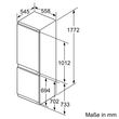 KIF86PFE0 Bosch Einbau-Kühl- Gefrierkombination 177.2 x 55.8 cm Produktbild Default S