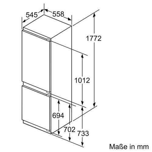 KIF86PFE0 Bosch Einbau-Kühl- Gefrierkombination 177.2 x 55.8 cm Produktbild Default L