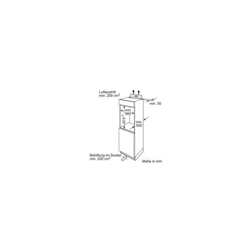 GIV21VSE0 Bosch Einbau-Gefrierschrank 87.4 x 54.1 cm Schleppscharnier Produktbild Default L