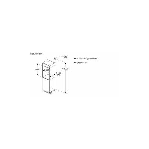 KIL22NSE0 Bosch Einbau-Kühlschrank mit GF 88x56cm Schleppscharnier Produktbild Default L