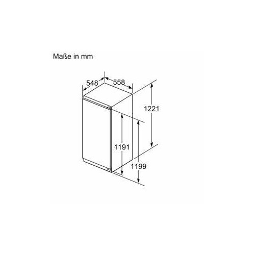 KIL42ADD1 Bosch Einbau-Kühlschrank 122.5 x 56 cm Flachscharnier Produktbild Default L