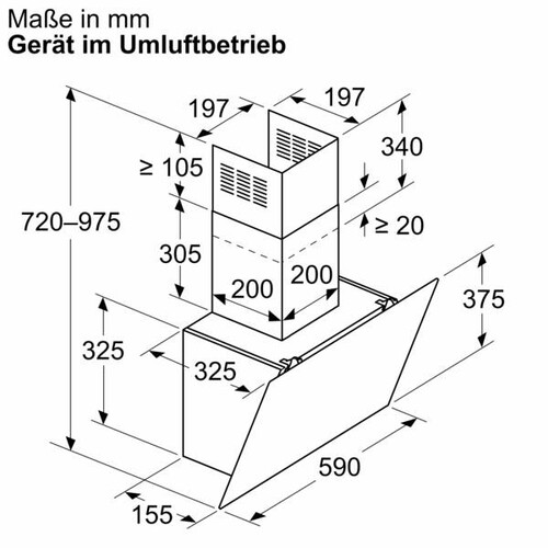 DWK65DK60 Bosch Schrägesse 60cm Schwarz Produktbild Default L