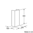 DHZ1224 Bosch Kaminverlängerung 500 mm Edelstahl Produktbild default S