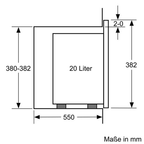 BFL524MB0 Bosch Einbau Mikrowelle 800W schwarz HxBxT: 382x594x317mm Produktbild Default L