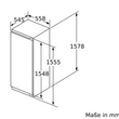 KIL72AFE0 Bosch Einbau-Kühlautomat 158 x 56 cm Flachscharnier Produktbild Side View S