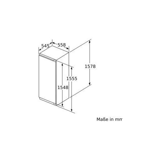 KIL72AFE0 Bosch Einbau-Kühlautomat 158 x 56 cm Flachscharnier Produktbild Side View L