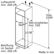 KIS77ADD0 Bosch Einbau-Kühl- Gefrierkombination 157.8 x 55.8 cm Produktbild Back View S