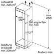 KIV86VSE0 Bosch Einbau-Kühl- Gefrierkombination 177.2 x 54.1 cm Produktbild Side View S