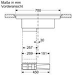 PXX801D67E Bosch Induktionskochfeld mit Dunstabzug, autark Produktbild Side View S