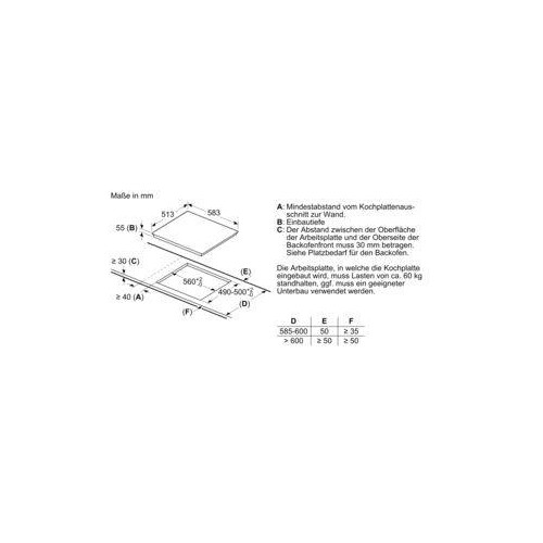 NIF645CB5E Bosch Induktionskochfeld 60cm herdgesteuert Produktbild Default L