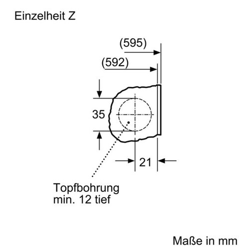 WIW28443 Bosch Einbauwaschmaschine 8 kg 1400 U/min Produktbild Side View L