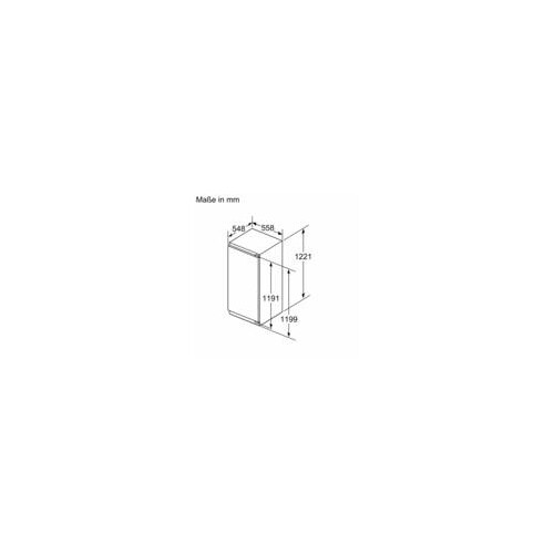 KIL42ADD1 Bosch Einbau-Kühlschrank 122.5 x 56 cm Flachscharnier Produktbild Side View L