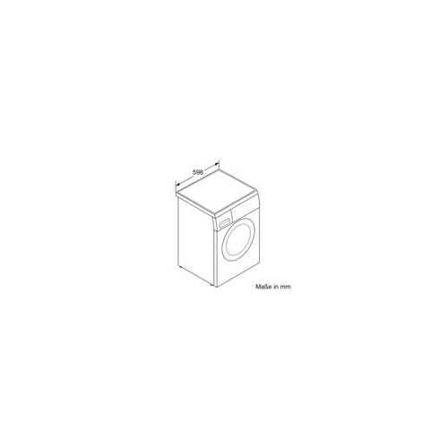 WUU28T49 Bosch Waschmaschine 9kg 1400U/min unterbaufähig Frontlader Produktbild Side View L