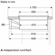 PVQ711H26E Bosch Kochfeld mit Dunstabzug Induktion 70cm Rahmenlos aufliegend Produktbild default S