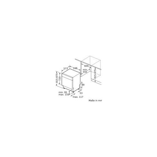SMP4ECW71S Bosch Unterbau Geschirrspüler 60cm Weiß Besteckschublade Produktbild Side View L