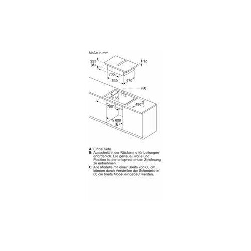 PVQ811H26E Bosch Geräte Induktionskochfeld m. Dunstabzug, autark Produktbild Default L