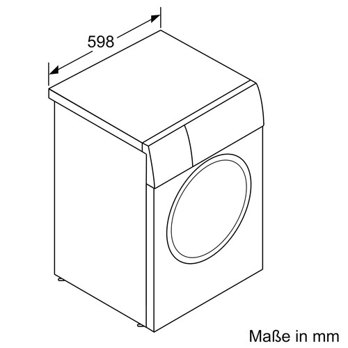 WGB2560X1 Bosch Waschmaschine 10kg 1600U/min Silber-inox Produktbild Additional View 8 L