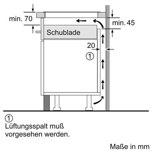 PXY801DW4E Bosch Induktionskochfeld Glaskeramik 80cm flächenbündig Produktbild Side View L