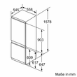 KIS77AFE0 Bosch Einbau-Kühl- Gefrierkombination 157.8 x 55.8 cm Produktbild side S