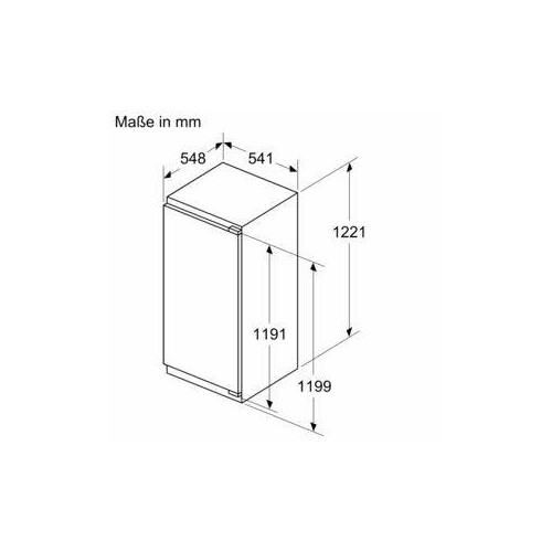 KIL42VFE0 Bosch Einbau-Kühlautomat 122.5 x 56 cm Flachscharnier Produktbild Side View L