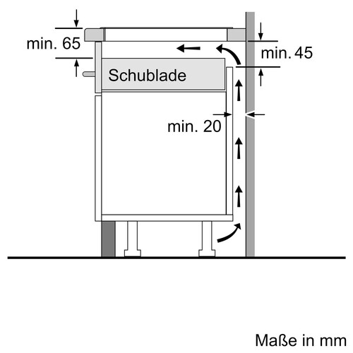 PIF645HB1E Bosch Induktionskochfeld 60cm Glaskeramik Edelstahlrahmen autark Produktbild Side View L