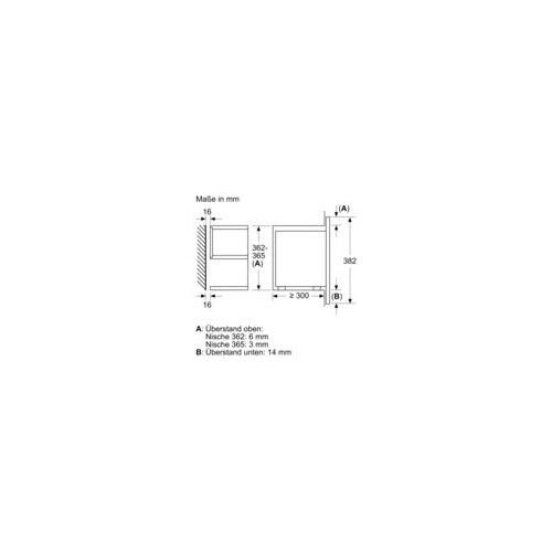 BFR7221B1 Bosch Einbau Mikrowelle 382x594x318 mm Produktbild Side View L