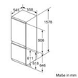 KIS77ADD0 Bosch Einbau-Kühl- Gefrierkombination 157.8 x 55.8 cm Produktbild Side View S