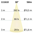 111610 Isoled LED Einbauleuchte rechteckig IP44, Edelstahl, 1W, warmweiß Produktbild Additional View 3 S