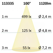 113335 Isoled LED Einbaustrahler Sys 90, 12W, 3000K+4000K ColorSwitch Produktbild Additional View 2 S