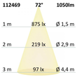 112469 Isoled LED Einbaustrahler, silber, 15W, 72°, rund, warmweiß, dimmb Produktbild Additional View 2 S