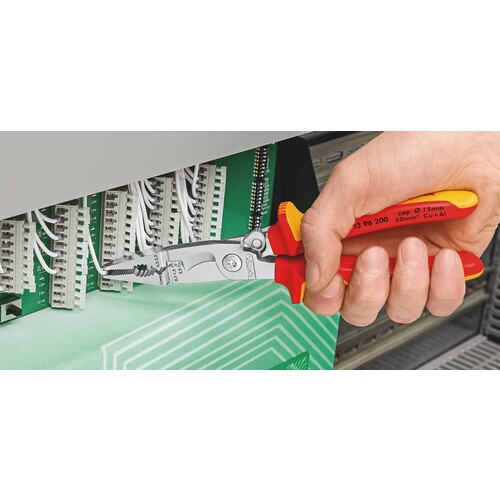 13 96 200 T Knipex Multifunktionszange Elektro-Installationszg.Befestigungsöse Produktbild Additional View 1 L