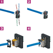 076573 Legrand Mosaic Cat6A geschirmt 1-fach 1 Modul, werkzeuglos, ws Produktbild Additional View 1 S