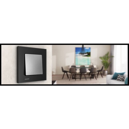 5TG12042 Siemens DELTA MIRO GLAS 4-FACH GLAS SCHWARZ 303X90MM Produktbild Additional View 2 L