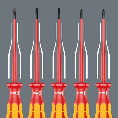 0500645001 WERA Kreuzschlitz Schrauben- dreher 162 iS PH 1x80 VDE red. Klingen-Ø Produktbild Additional View 2 L