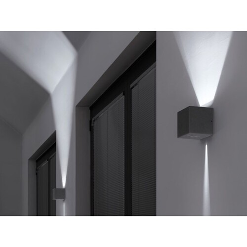 187-303360 Molto Luce QUASAR 10 WL grau met.LED 6W IP44 230V 3000K 100x100x100 Produktbild Additional View 3 L