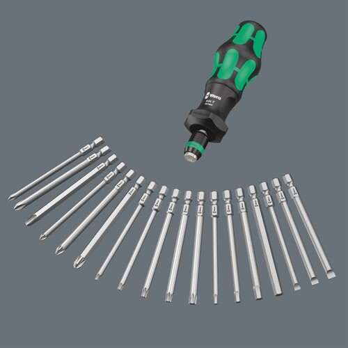 05057480001 Wera 826 T Kraftform Turbo Bits Handhalter mit Rapidaptor Schnellw Produktbild Additional View 1 L