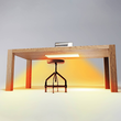 41204 Etherma LAVA2-DESK-80-T Tischinfrarotheizung Timer/Dimmer Weiß Produktbild Additional View 1 S