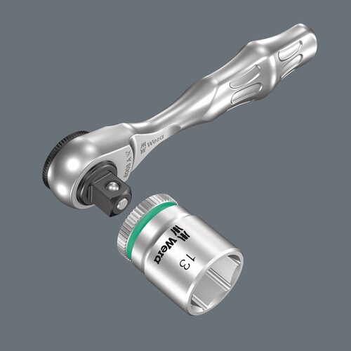 05003793001 Wera 8008 A Zyklop Mini 3 Knarre mit 1/4-Antrieb Produktbild Additional View 2 L