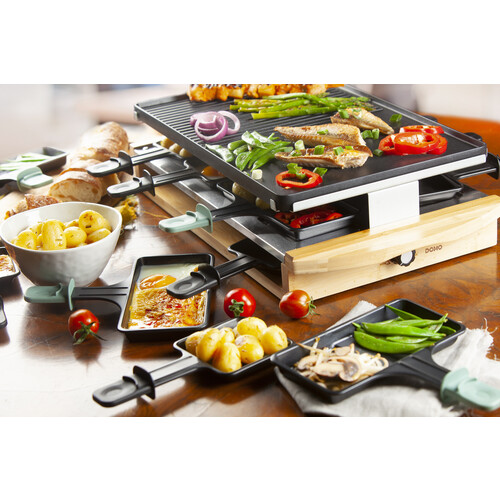 DO9246G Domo Raclette Grill Bamboo für 8 Personen Produktbild Additional View 3 L