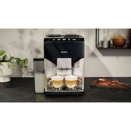 TQ515D03 Siemens EQ500 Kaffeevollautomat Edelstahl Schwarz, mit Milchbehälter Produktbild Additional View 2 L