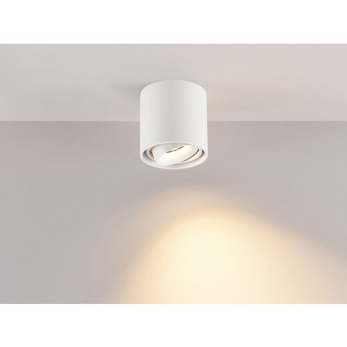 222-00009 Molto Luce QANA ROUND SD DECKENAUFBAULEUCHTE weiß 1x QPAR 16 8W  Produktbild Additional View 2 L