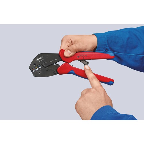 973301 KNIPEX CRIMP-HEBELZANGE MIT WECHS.-MAGAZIN F.ISOLIERTE/BLANKE HÜLSEN Produktbild Additional View 2 L