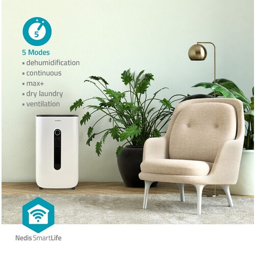 DEHU20WTW Nedis SmartLife Luftentfeuchter ,Wi- Fi ,20 l/Tag ,Entf Produktbild Additional View 6 L