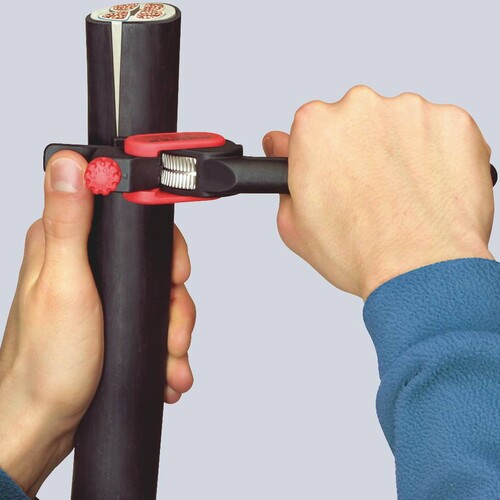 16 40 150 SB Knipex Abmantelungswerkzeug für Kabel ab Ø 25 mm Produktbild Additional View 3 L