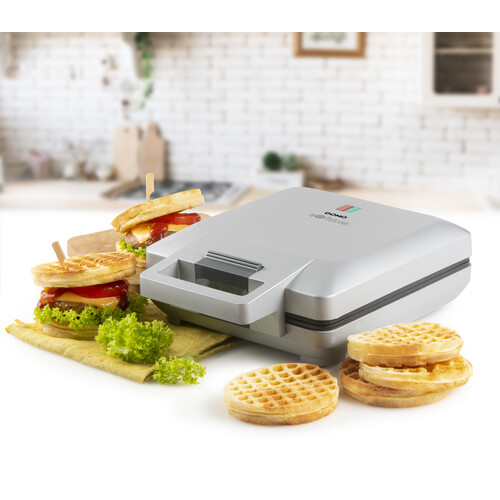 DO9251W Domo Waffeleisen für 4 runde Waffeln Produktbild Back View L