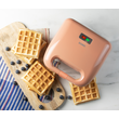 DO1106C Domo Snack Party 2-in-1 Sandwichmaker und Waffeleisen rosa Produktbild Side View S