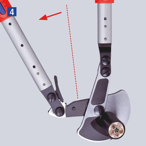 9532038 KNIPEX KABELSCHERE SCHNEIDEB. 38MM M. VERST. TELESKOPGRI. 500-700MM Produktbild Additional View 4 L