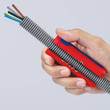 90 22 02 SB Knipex TwistCut Wellrohrsch- neider 100 mm, mit Abisolierklingen Produktbild Side View S